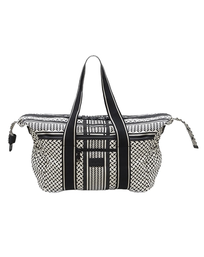 Muriel Big 2.0 Canvas Taske - Heritage Stripe Black - Lala Berlin